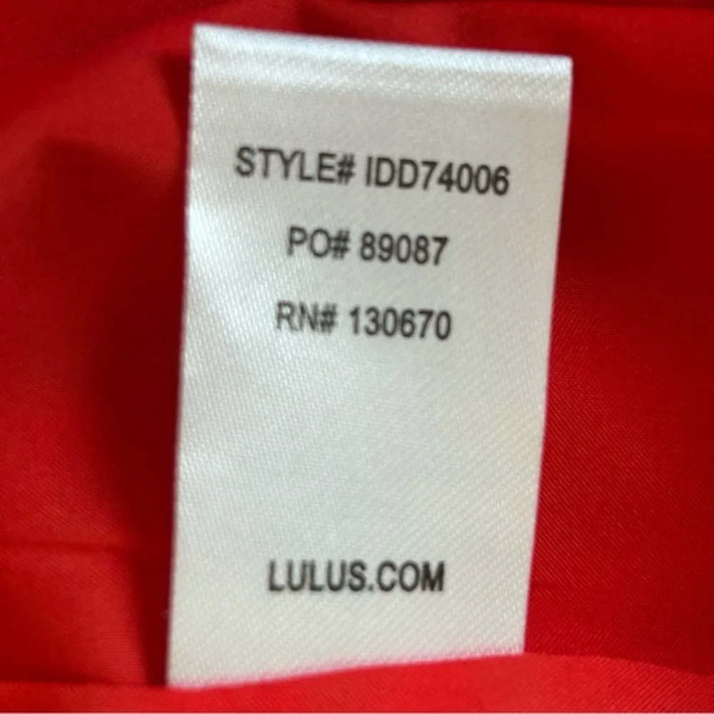 LULU’S Joyful Red Orange Multi Stripe Tie-Back Mini Dress Size Small, Like New - Picture 10 of 15